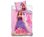 Dětské povlečení Barbie Princezna a Jednorožec